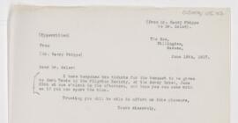 Letter to Henry Phipps, June 18, 1907