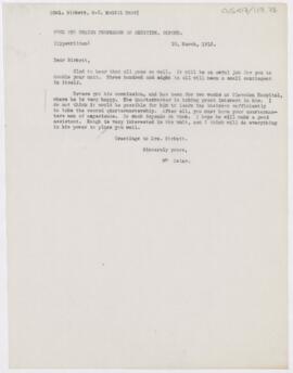 Letter to Herbert Stanley Birkett, March 10, 1915