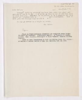 Letter to John Young Walker MacAlister, (November 6, 1915?)