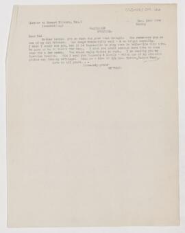 Letter to Edward F. Milburn, December 16, 1906