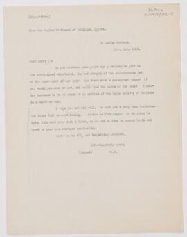 Letter to Henry Mills Thomas, January 18, 1913