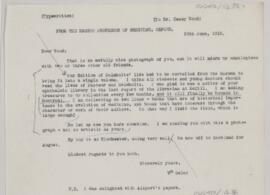 Letter to Casey Albert Wood, June 29, 1912