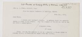 Letter to John Alexander Nixon, January 29, 1913