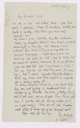Letter to William Osler