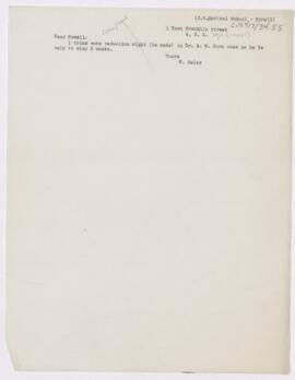 Letter to William Henry Howell