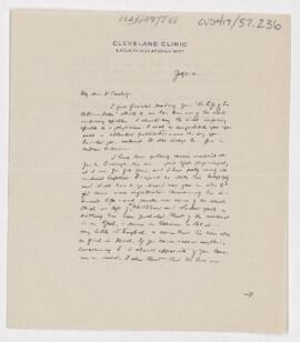 Letter to Harvey Cushing, July 9, 1925