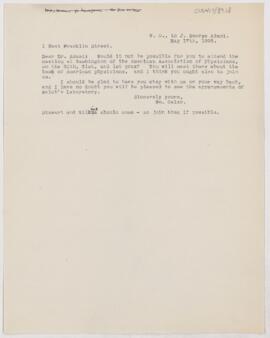 Letter to John George Adami, May 17, 1893