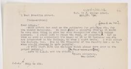Letter to John George Adami, November 17, 1904