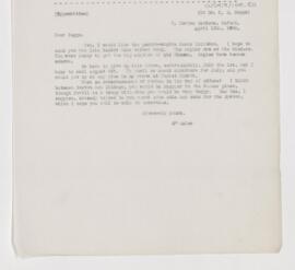 Letter to Thomas R. Boggs, April 13, 1906