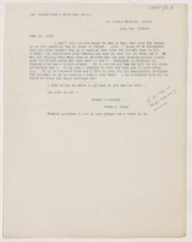 Letter to Hunter Robb