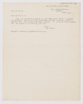 Letter to John Young Walker MacAlister, December 19, 1917