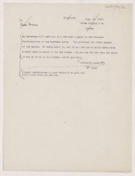 Letter to Francis R. Packard, August 19, 1903