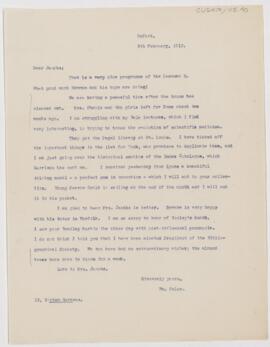 Letter to Henry Barton Jacobs, February 8, 1913