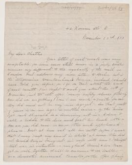 Letter to Charlotte (Chattie) Osler (Mrs. Charles Gwyn), November 23, 1873