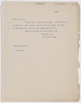 Letter to Henry Barton Jacobs