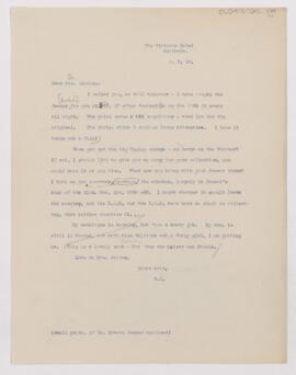 Letter to Simon Flexner, May 1918