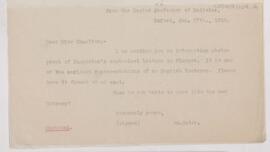 Letter to Margaret E. Charlton, January 17, 1910