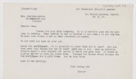 Letter to Gwendolyn Francis Andras, October 22, 1917