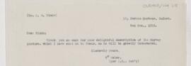 Letter to John Alexander Nixon, December 2, 1912