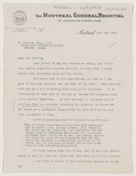 Letter to Harvey Cushing, May 12, 1920