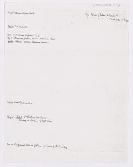 Cushing's notes, 1919
