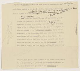 Notes for p. 186 of volume I of Cushing's biography of Osler, 1881