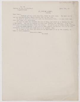 Letter to Charles Nicoll Bancker Camac, April 7, 1910
