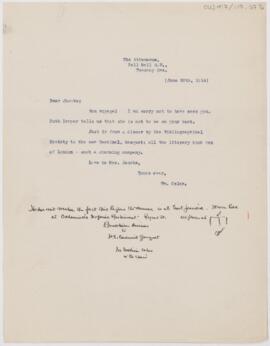 Letter to Henry Barton Jacobs, June 30, 1914