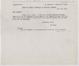 Letter to Leonard L. Mackall, November 23, 1910