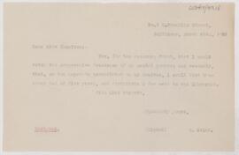 Letter to Margaret E. Charlton, March 4, 1901