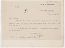 Letter to George Grey Turner, April 17, 1919
