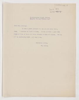 Letter to Mrs. Henry Barton Jacobs, January 11, 1907