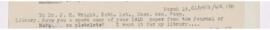 Letter to James Homer Wright, March 19, 1919