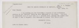 Letter to William Sydney Thayer, December 13, 1909