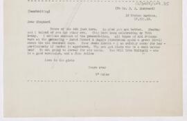 Letter to Francis John Shepherd, July 17, 1919