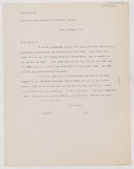 Letter to Henry Mills Thomas, January 11, 1912