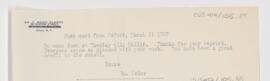 Letter to Thomas Wood Clarke, March 11, 1907