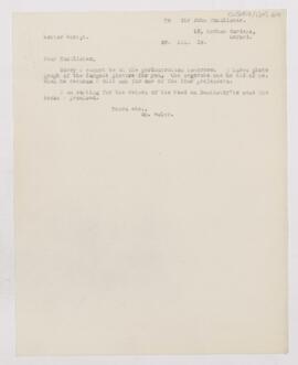 Letter to John Young Walker MacAlister, March 27, 1918