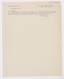 Letter to John George Adami, November 30, 1915
