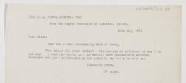 Letter to John Alexander Nixon, May 29, 1912