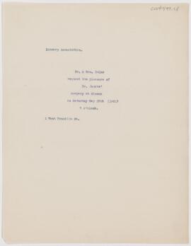 Letter to Henry Barton Jacobs, May 25, 1901