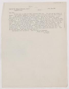 Letter to Edward F. Milburn, January 4, 1909