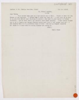Letter to Harvey Cushing, October 1, 1910