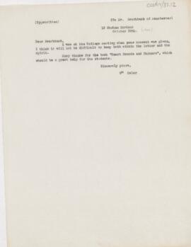 Letter to E.M. Brockbank