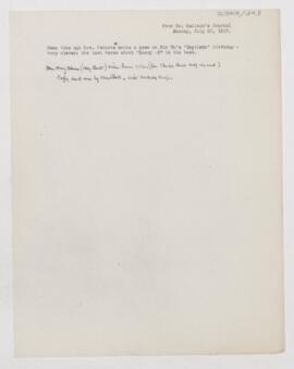 Extract from Archibald Malloch's journal, July 22, 1917