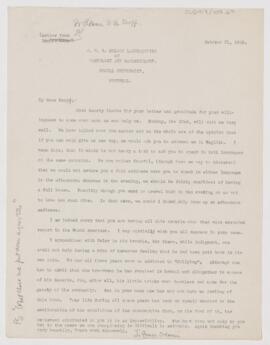 Letter to Sigmund Adolphus Knopf, October 31, 1908
