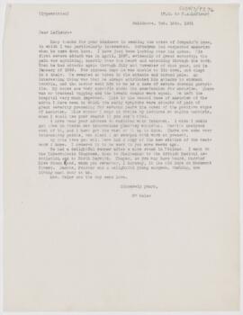 Letter to Henri Amédée Lafleur, October 15, 1901