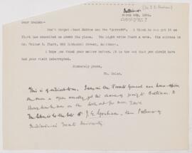 Letter to J.E. Graham, March 4, 1896