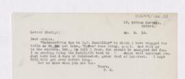 Letter to Thomas Archibald Malloch, August 30, 1918