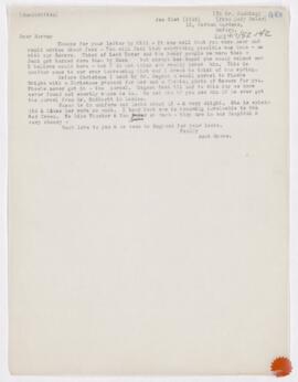 Letter to Harvey Cushing, January 31, 1918